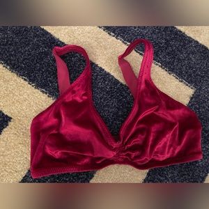 NWOT Free People intimates fuschia velvet like bralette size small